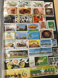 Lot de timbres variés thématiques usagés ? animaux, architecture, sports, art