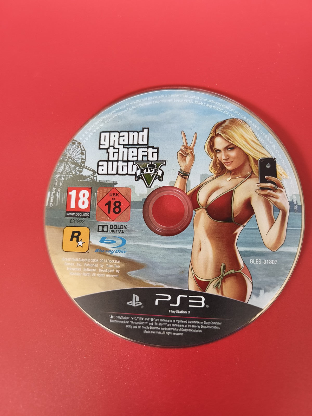 CD jeu GTA V pour PS3 ? Grand Theft Auto V disque seul PlayStation 3 occasion