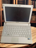 Mini PC portable Samsung NC10 vintage blanc Windows XP à réparer netbook ancien