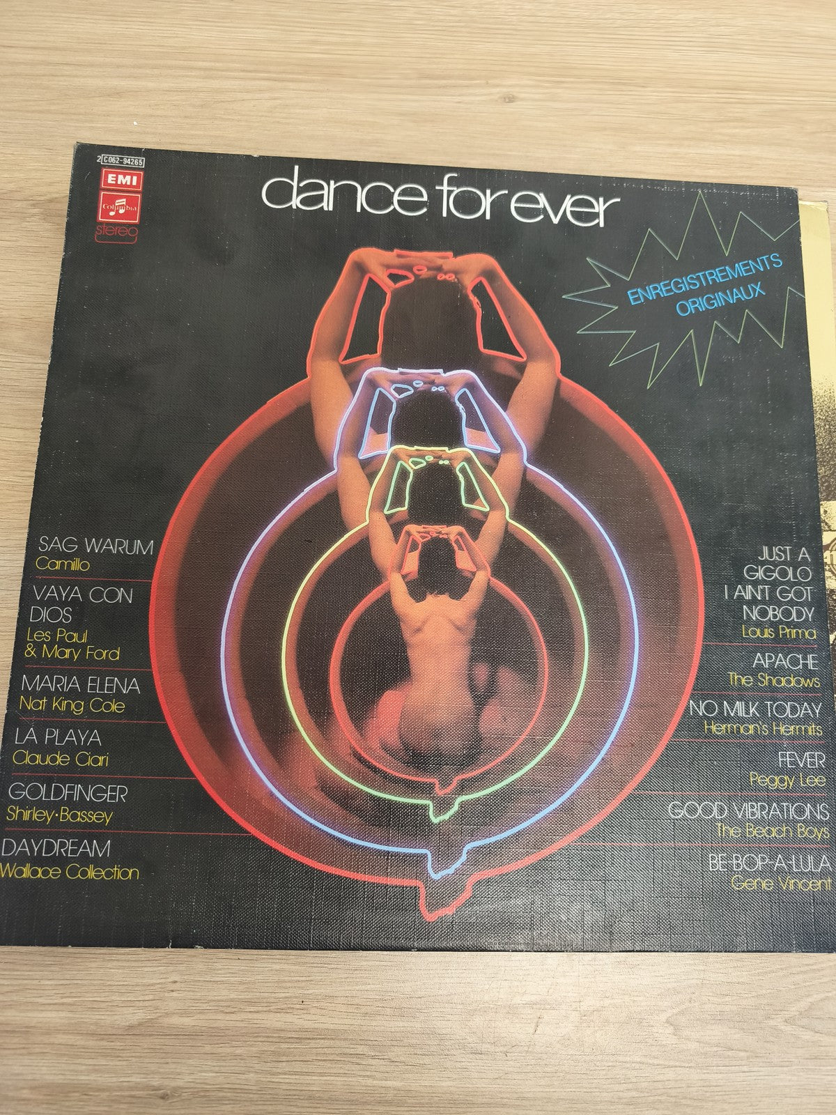 Vinyle 33 tours Dance For Ever EMI, compilations originales, pochette noire