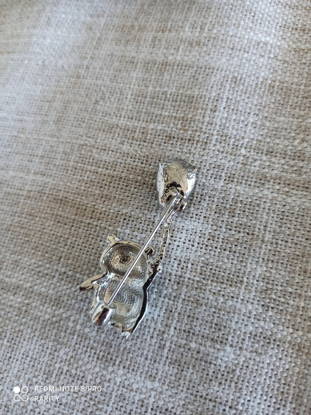 Broche panda strass bleu vert fantaisie, bijou animalier original accessoire