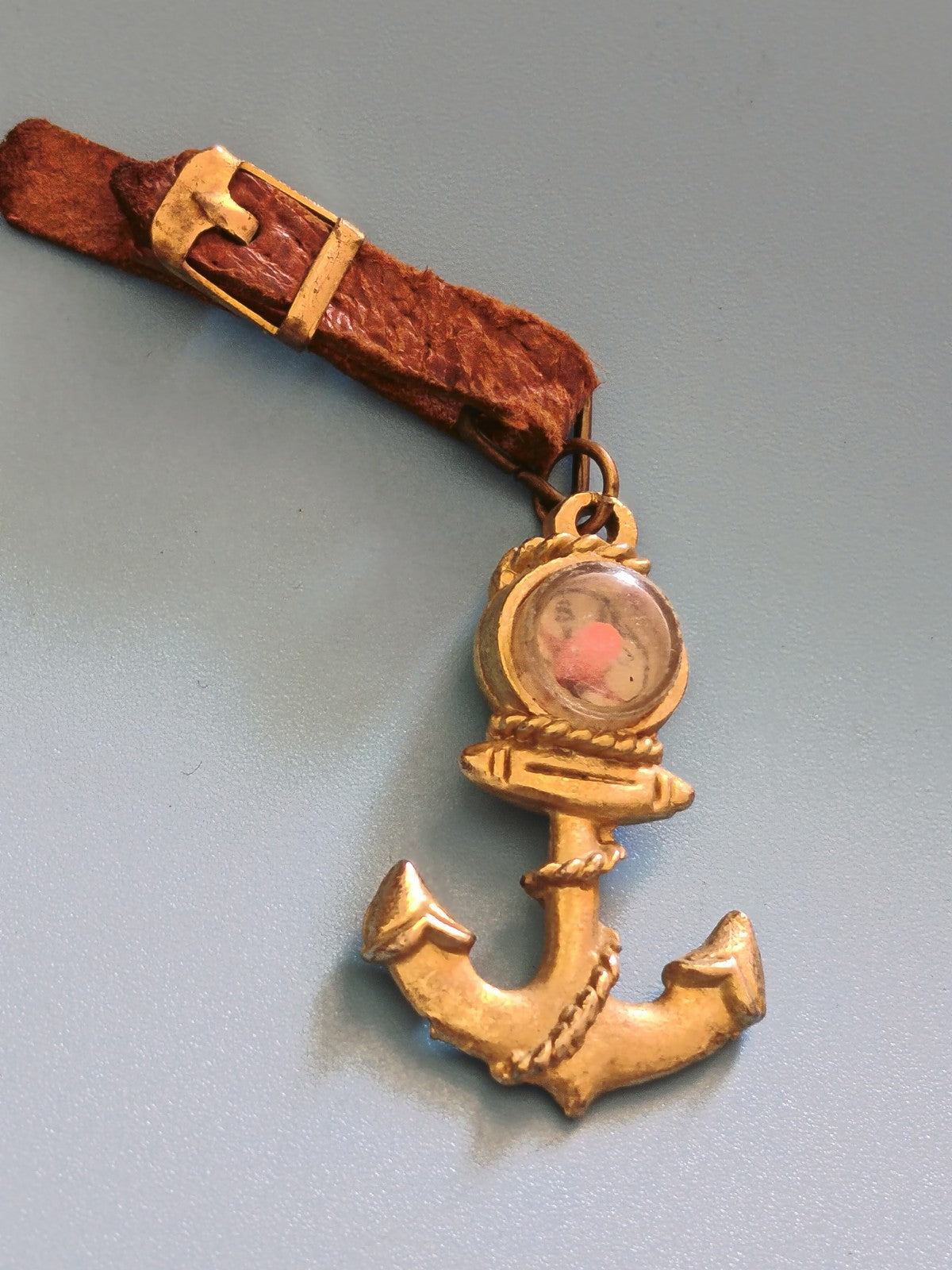 Pendentif vintage ancien plaqué or, bijou rétro collection, accessoire d'occasio