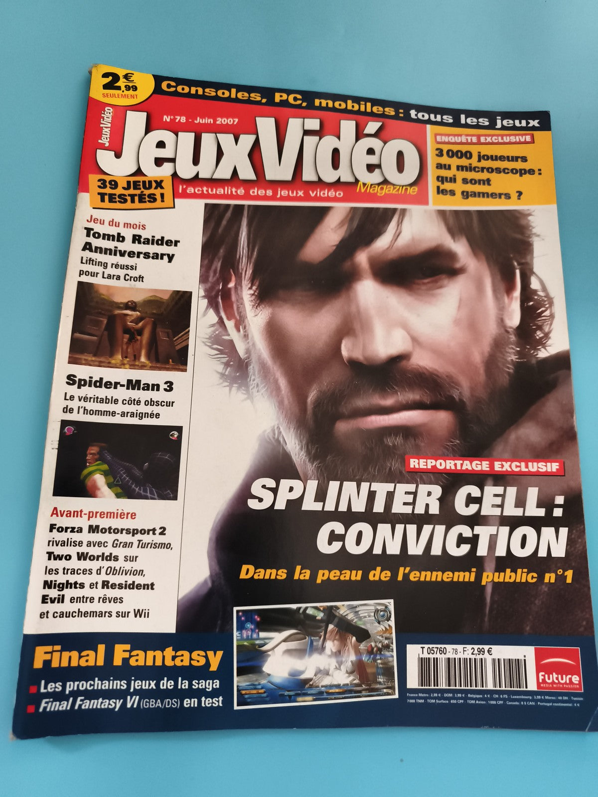 Magazine Jeux Vidéo N°78 juin 2007 Splinter Cell Final Fantasy PC consoles