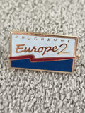 Pin's vintage Europe 2 radio, logo émaillé, années 90, badge programme (Ref 10)