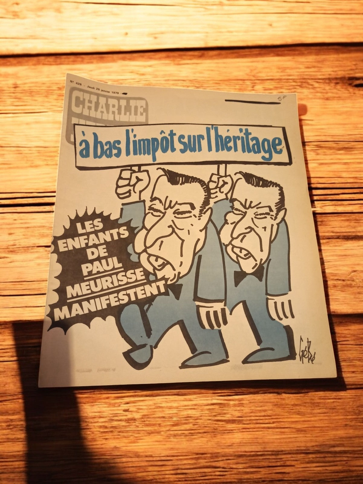 Magazine Charlie Hebdo n°428 1979 vintage satirique caricature héritage