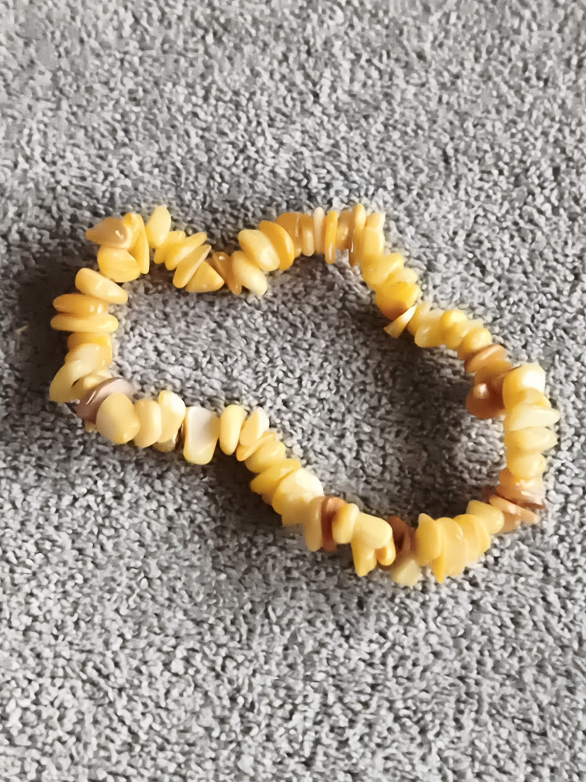 Bracelet pierres naturelles jaune, perles irrégulières, bijou fantaisie