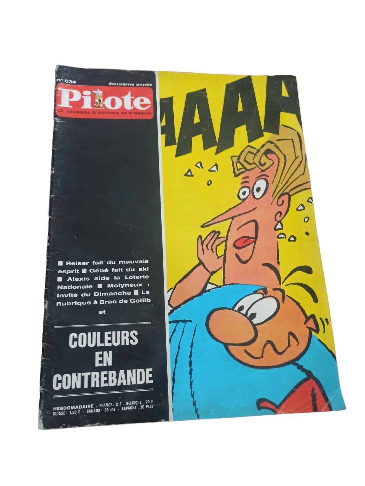 Magazine Pilote n°534 vintage couverture couleur BD rare années 70