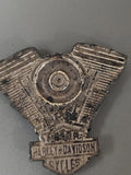 Pin's ancien Harley Davidson rétro, badge moto collection vintage biker USA