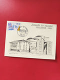 Carte postale philatélie Journée du Timbre Valence 1991 timbre et cachet