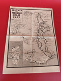 Ancien plan touristique PLM 1933 vintage ? carte ferroviaire France Sud-Est