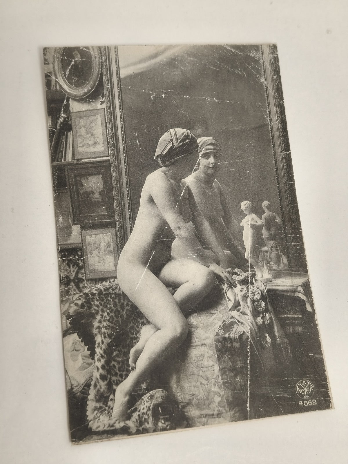 Carte postale ancienne La Noé 9068 nu artistique miroir déco vintage