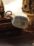 Porte-clés publicitaire vintage translucide rétro – accessoire ancien collector