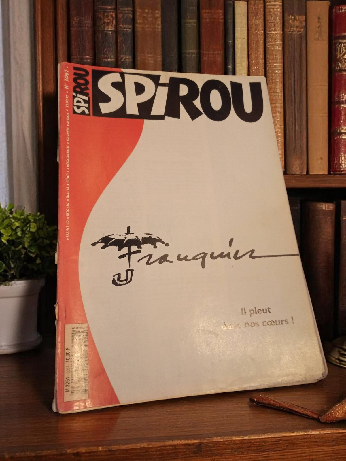 Magazine Spirou vintage Franquin couverture hommage rétro années 80 collector