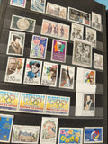 Lot anciens timbres oblitérés France, personnages célèbres, thématiques variées