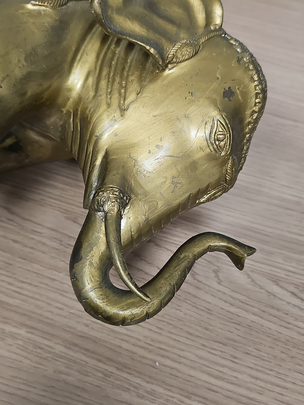Statue éléphant indienne bronze porte-encens ancien déco orientale vintage