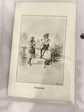 Carte postale ancienne Pastorale illustration noir et blanc scène rurale CPA