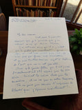 Lettre manuscrite ancienne 1948 écriture bleue Paris post WW2