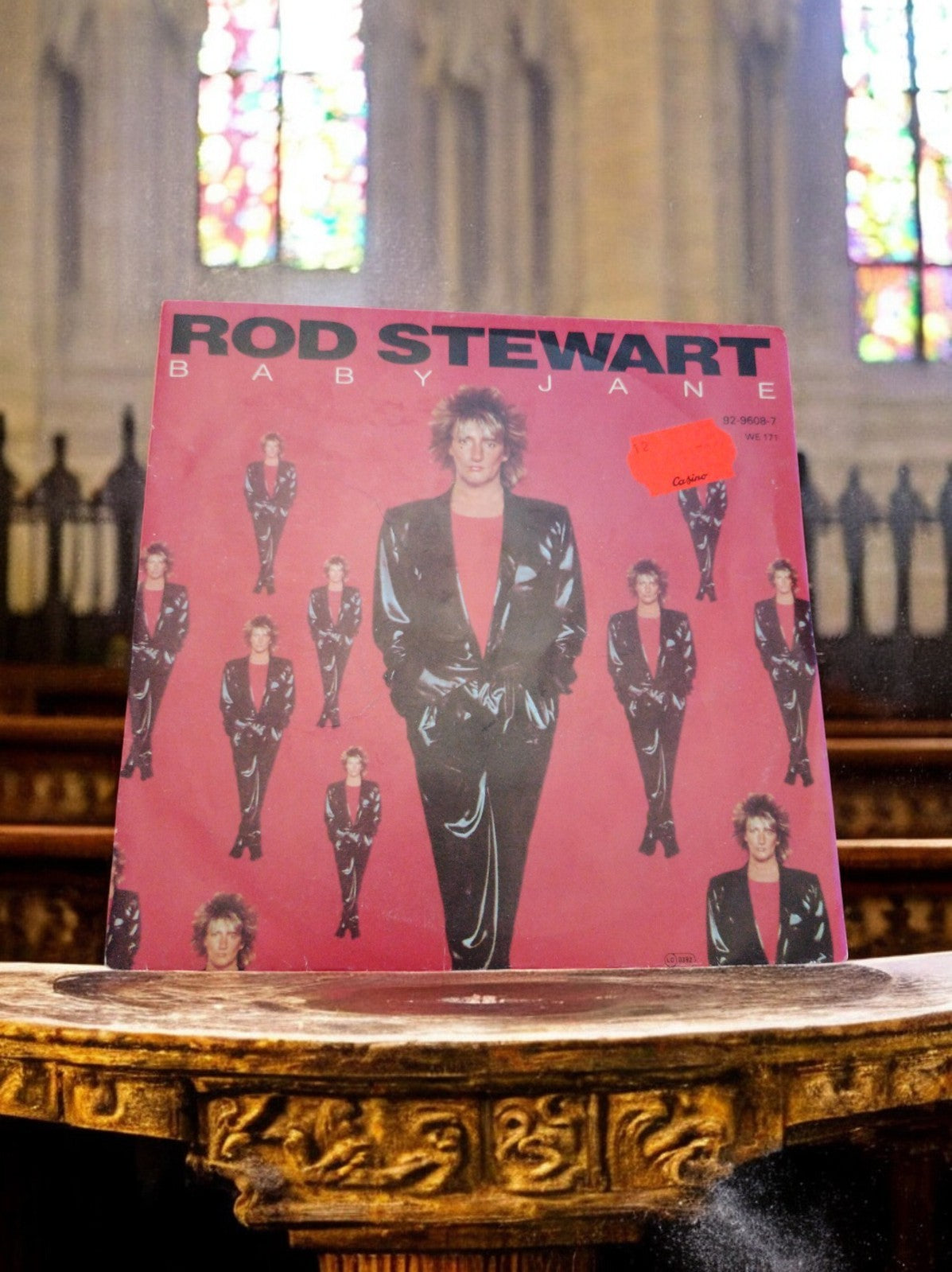 Vinyle 45 tours Rod Stewart Baby Jane vintage pochette rouge état non testé