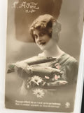 Carte postale ancienne 1er Avril poisson d’avril photo fantaisie début XXe