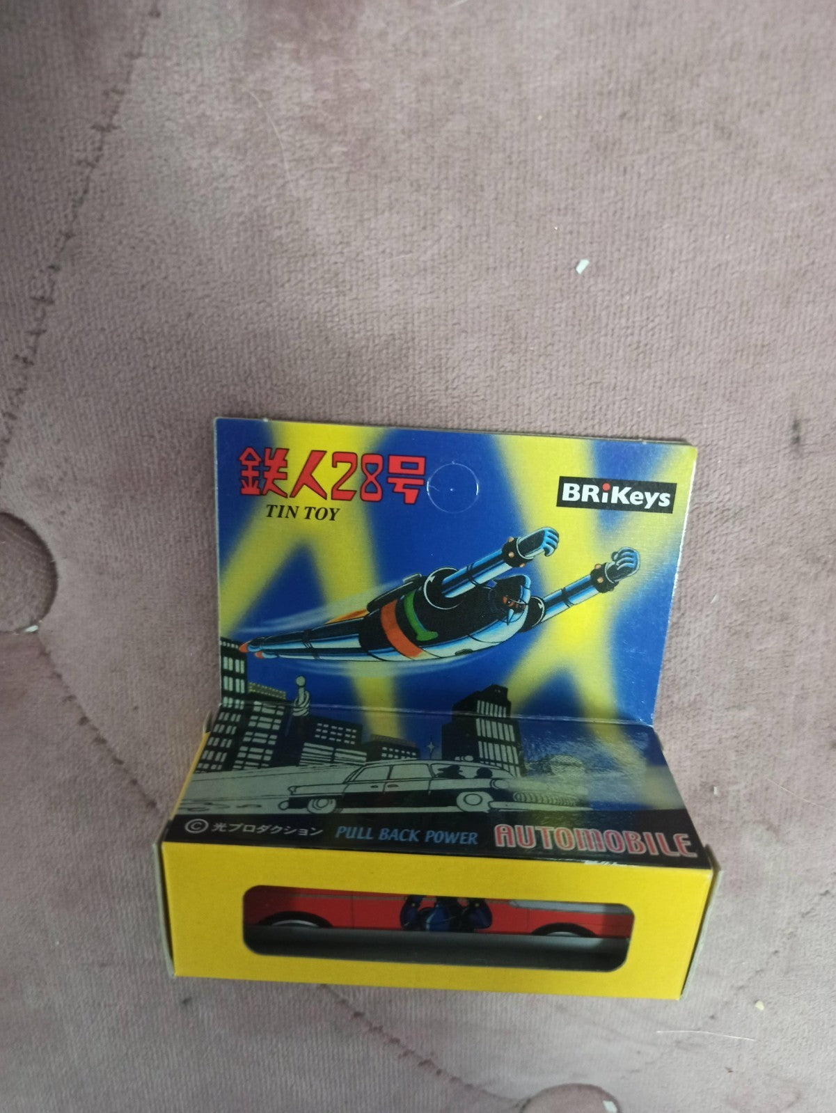 Voiture jouet vintage Tetsujin 28 boîte d'origine BRiKeys tin toy Japon