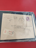 Ancienne enveloppe oblitérée Grasse cachet AR timbre violet philatélie collectio