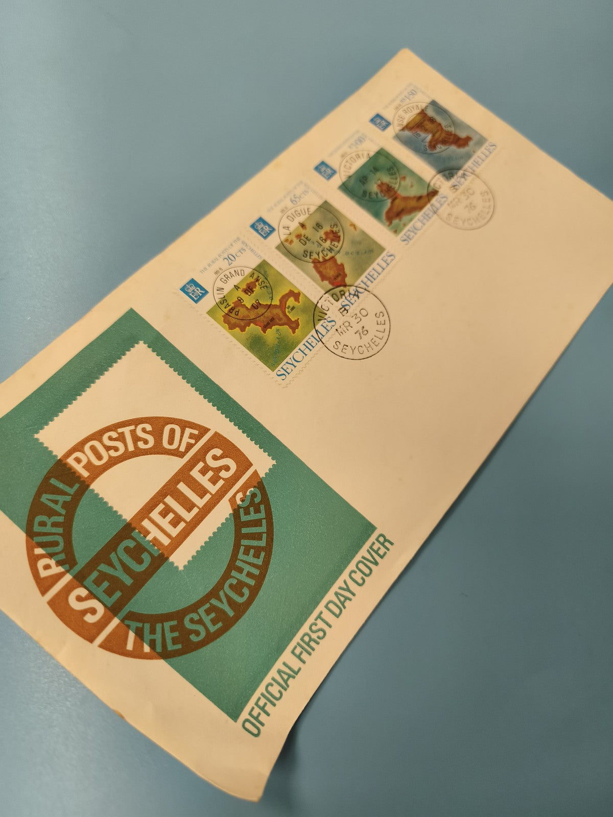 Enveloppe FDC Seychelles premier jour d?émission timbres animaux couleur