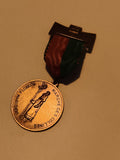 Médaille Marche des Collines Verdigym Flobecq ruban tricolore badge