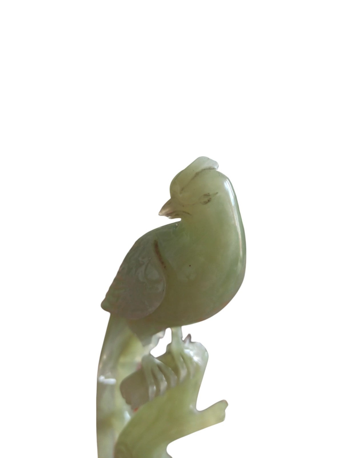 Statue oiseau en jade asiatique ancien, sculpture décorative, authentique rare