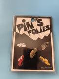 Lot 5 pin's Pin's Folies voitures moto CREA, couleurs assorties, badge rétro