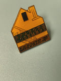 Pin's vintage La Poste épargne logement maison jaune, collection postale (ref 11