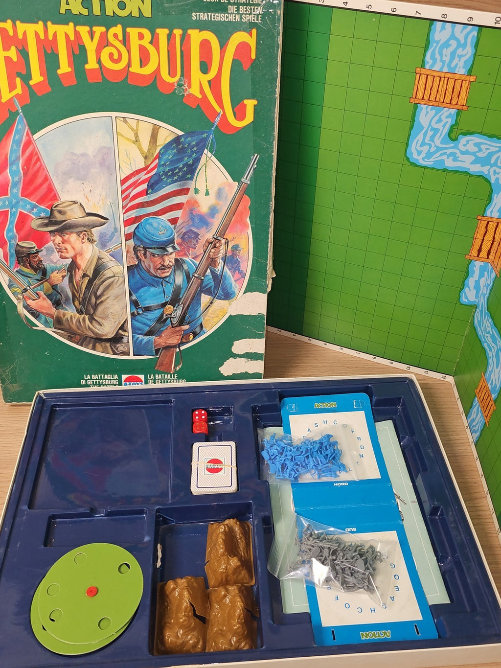 Vintage jeu de guerre Gettysburg ESCI/A-TOYS ancien wargame rare collection