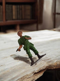 Figurine militaire Starlux vintage soldat vert rétro petite taille occasion