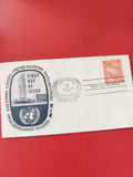 Enveloppe philatélie Nations Unies First Day of Issue timbre rouge New York