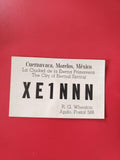Carte radio XE1NNN Cuernavaca Morelos Mexique indicatif radioamateur