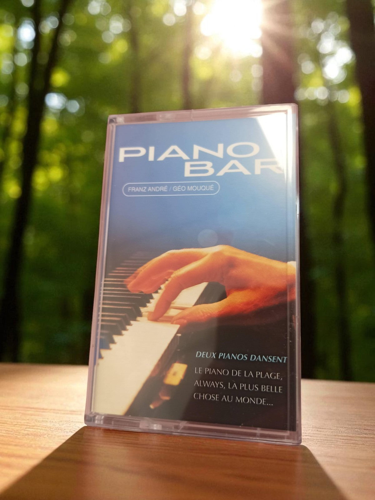 Cassette audio vintage Piano Bar Franz André Géo Mouqué K7 rétro musique piano