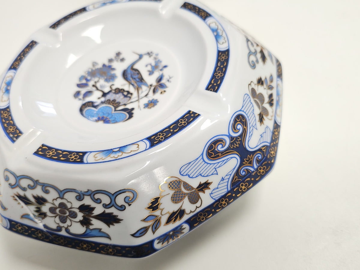 Großer alter Vintage-Aschenbecher aus Porzellan, handgefertigt, Marke "Ancienne Collection"