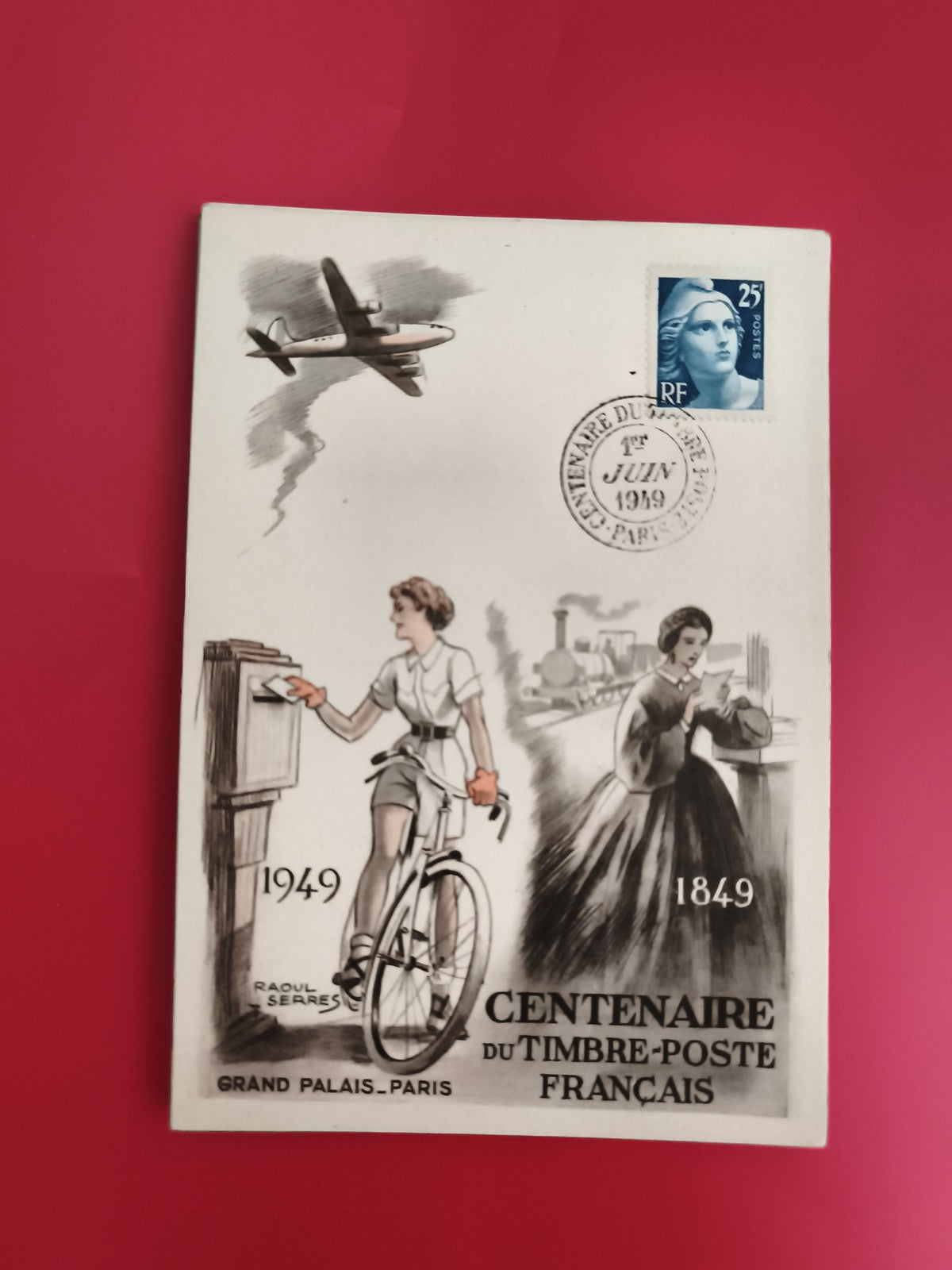 Carte premier jour Centenaire du timbre-poste français 1949 Grand Palais Paris