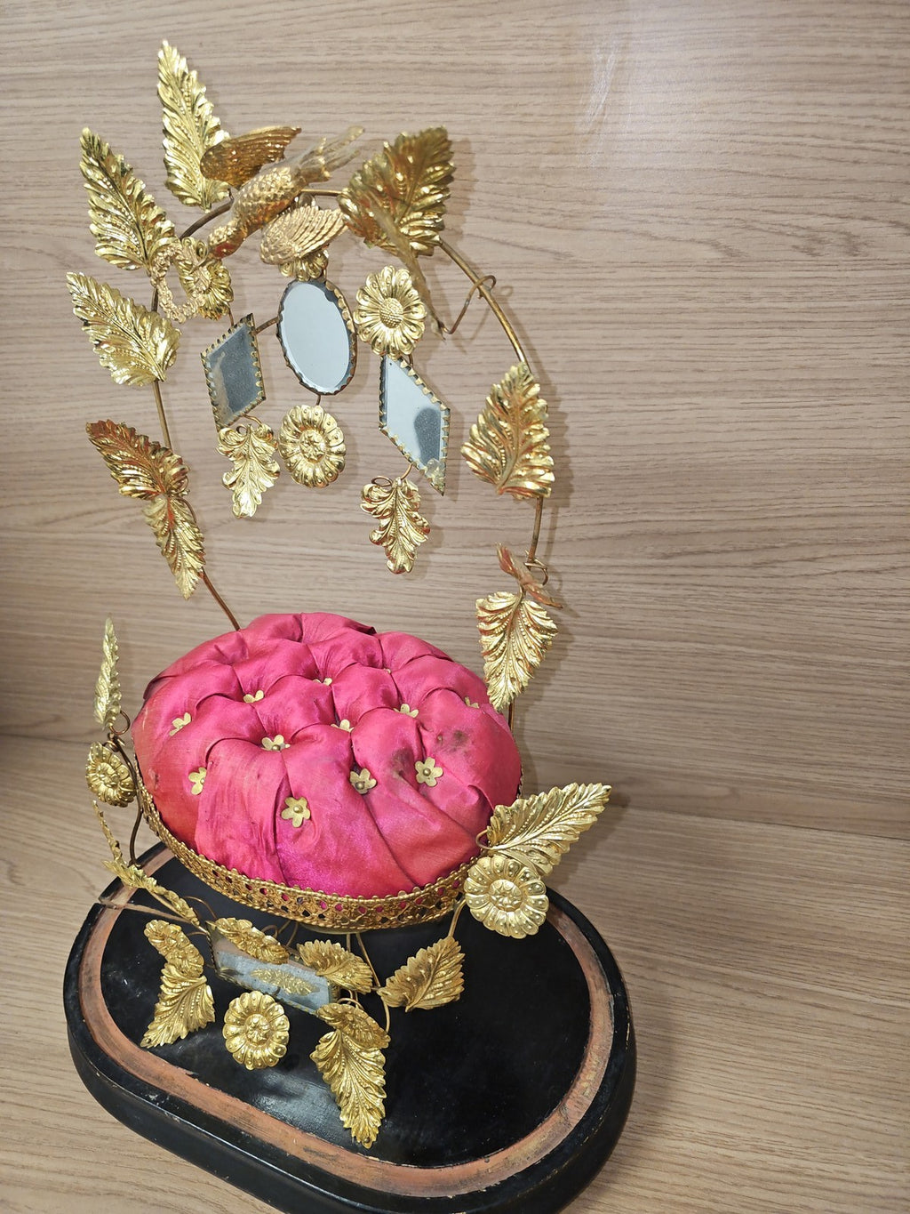 Globe de mariée sous dôme, décor intérieur mariage France XIXe époque Napoléon I