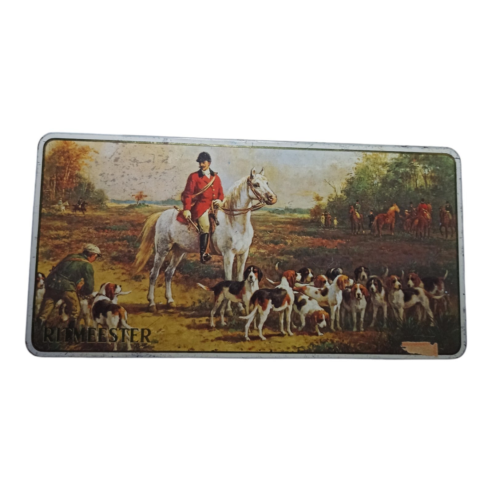 Boîte à cigares Ritmeester métal décor chasse anglaise, édition collector