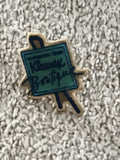 Pin's vintage Kbaneex Boutique, vert bleu, émail, badge publicitaire (Ref 10)