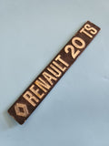 Emblème Renault 20 TS ? Monogramme logo sigle d?origine pour hayon ou carrosseri