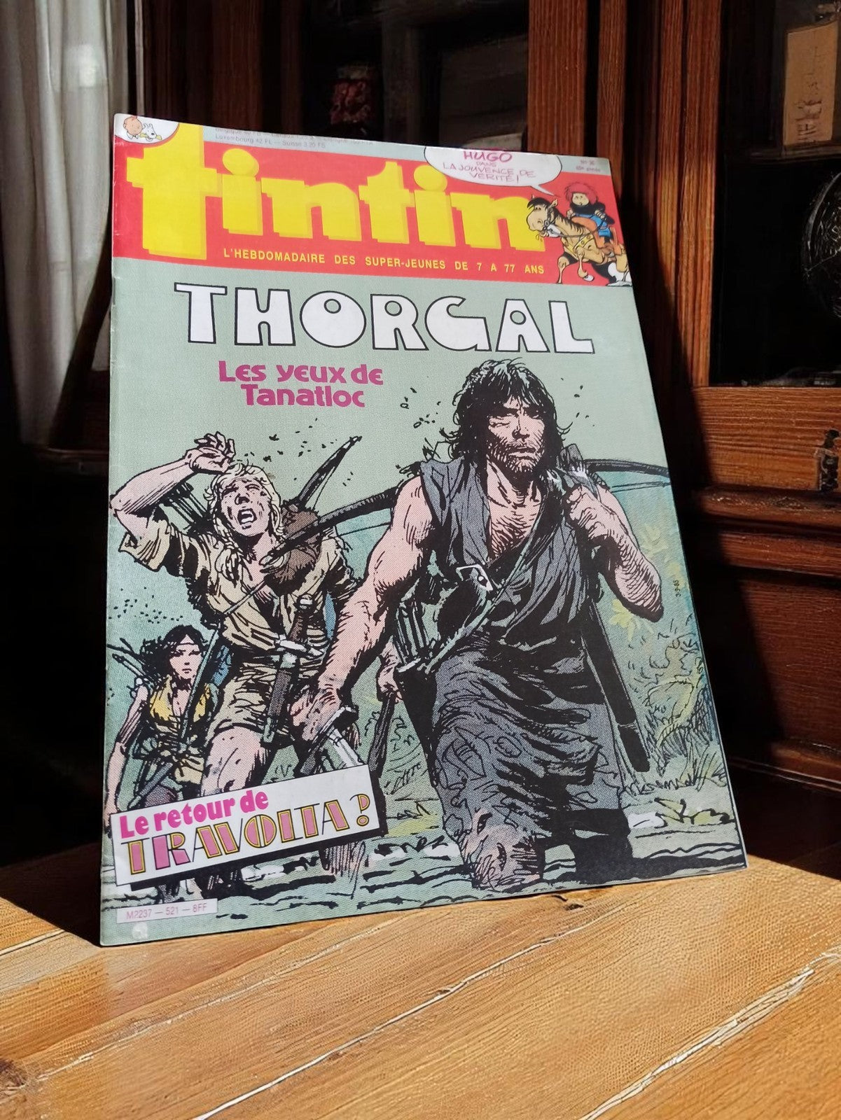 Magazine Tintin vintage Thorgal couverture rétro années 80 illustré BD collector