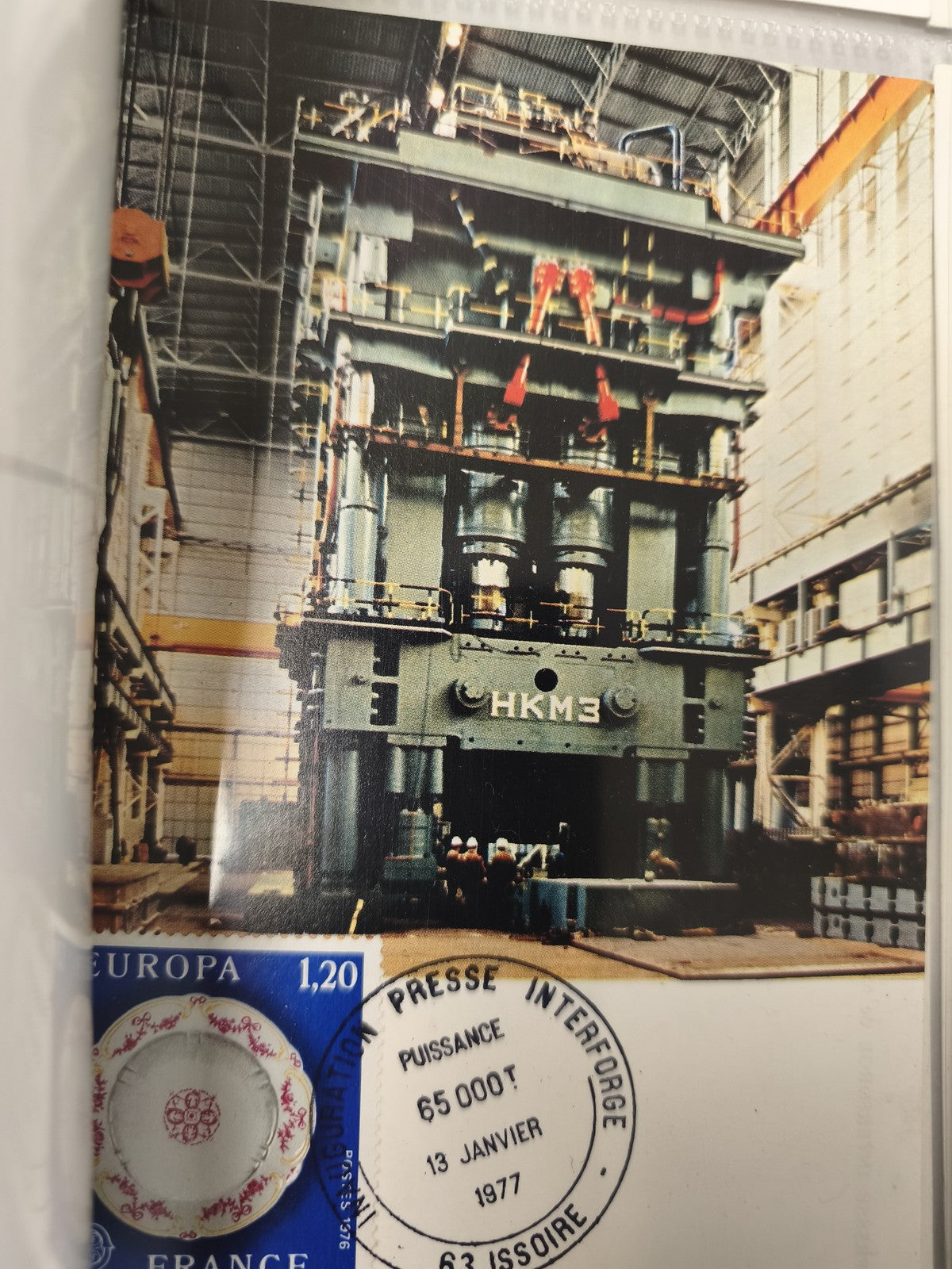 Ancien FDC inauguration Presse Interforge 1977, timbre Europa, cachet d?époque