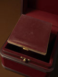 Portefeuille vintage ancien cuir véritable bordeaux, accessoire rétro collection