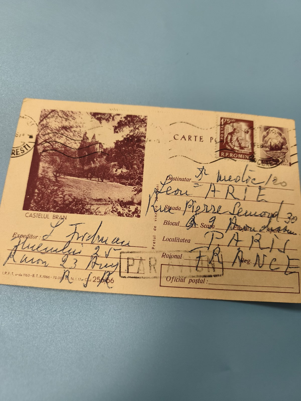 Enveloppe FDC premier jour d?émission avec timbre et illustration Castelul Bran