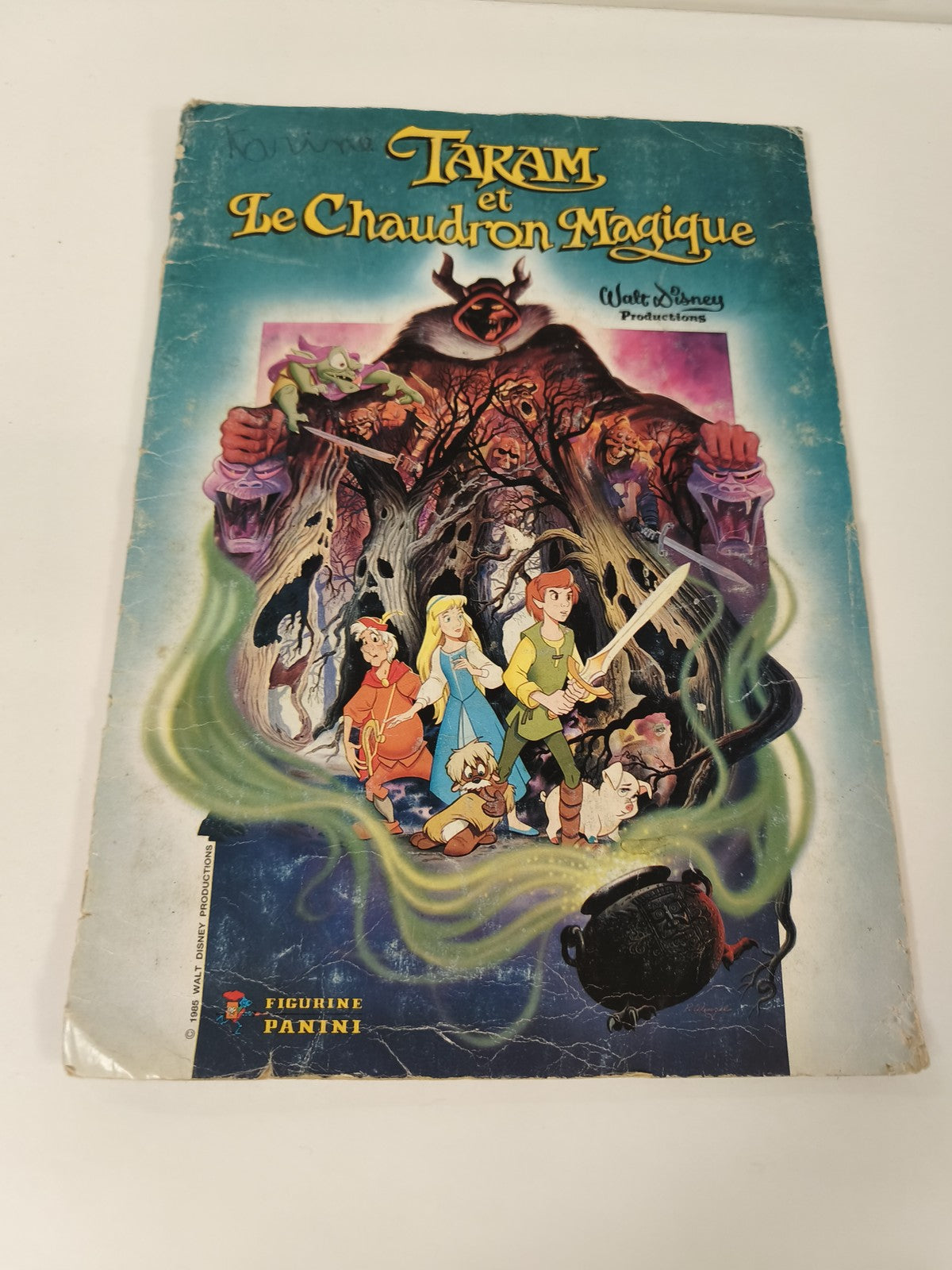 Vintage album Panini Taram et le Chaudron Magique incomplet Disney 1985