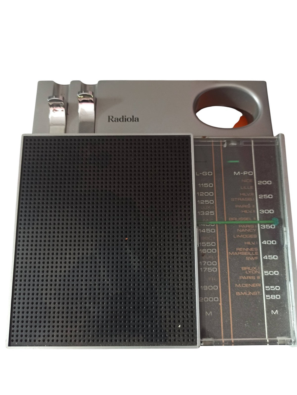 Radio vintage Radiola avec boîte d'origine, design rétro ancien rare