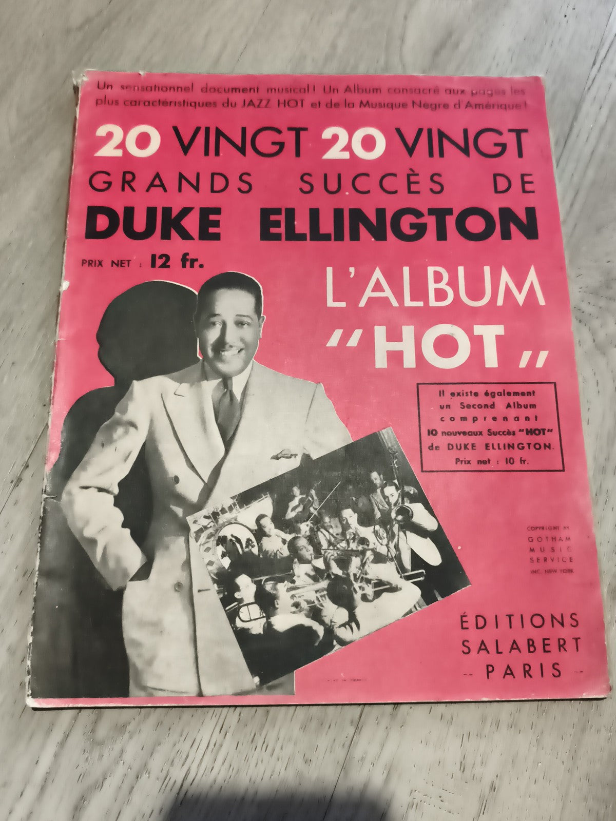 Partition ancienne Duke Ellington 20 grands succès jazz hot Éditions Salabert Pa