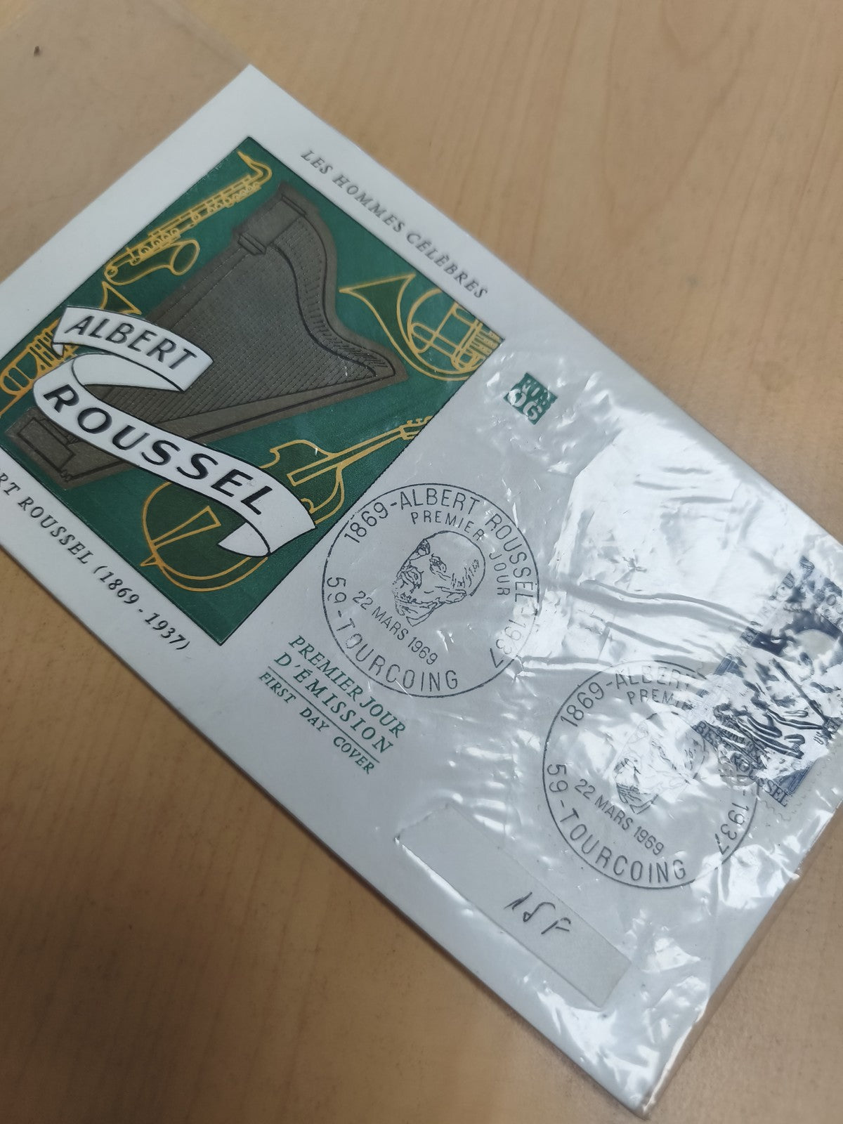 Enveloppe premier jour Albert Roussel 1969 Les Hommes Célèbres philatélie FDC