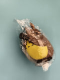Figurine Totoro emballée, jaune brun, personnage Ghibli, déco kawaii